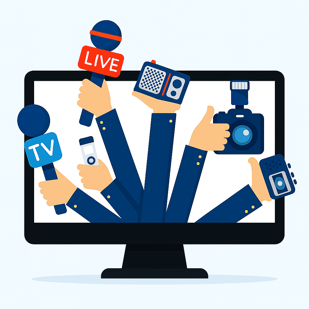 Democratic News Mode Illustration